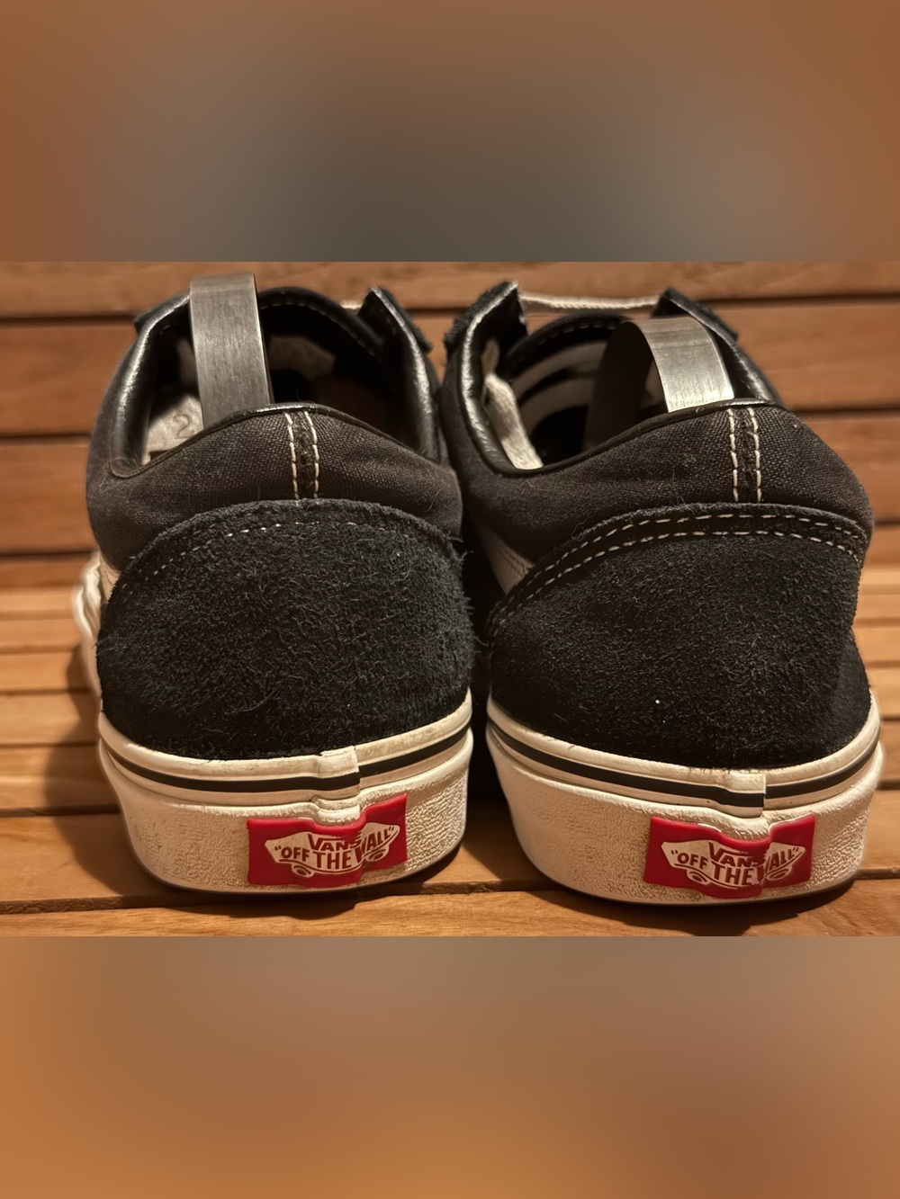 Vans Black Low-Top Sneakers with White Side Stripe M8.5 W10 - Picture 3 of 7